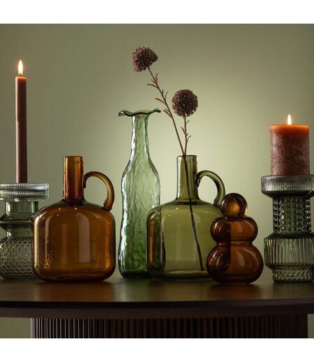 Vase Design en Verre Eclosion 33cm Vert