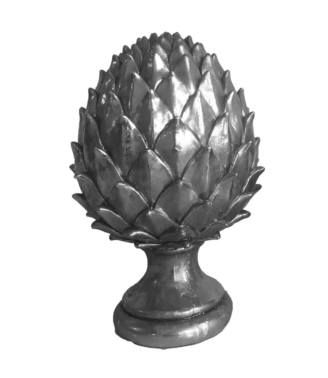 Pinecone ornament 30cm x 19cm x 19cm dark silver Hill Interiors-1