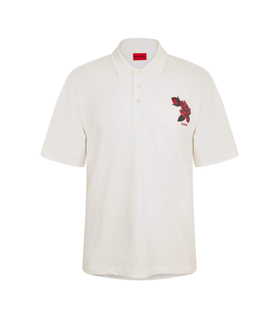 Mens Dardigo Rose Polo Shirt White Hugo-2