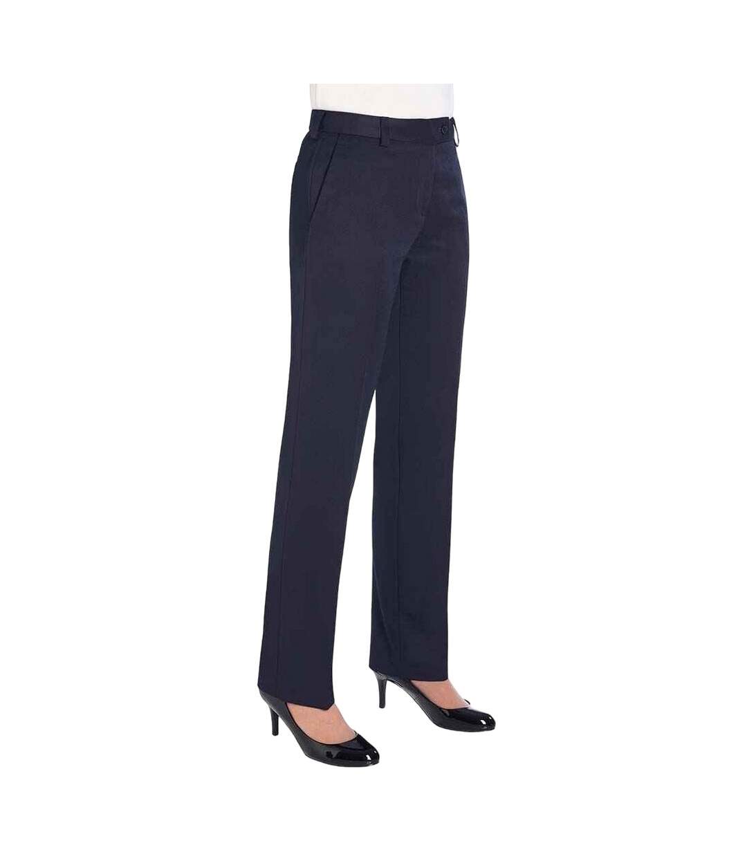 Womens/ladies Concept Aura Trousers Navy Brook Taverner-1