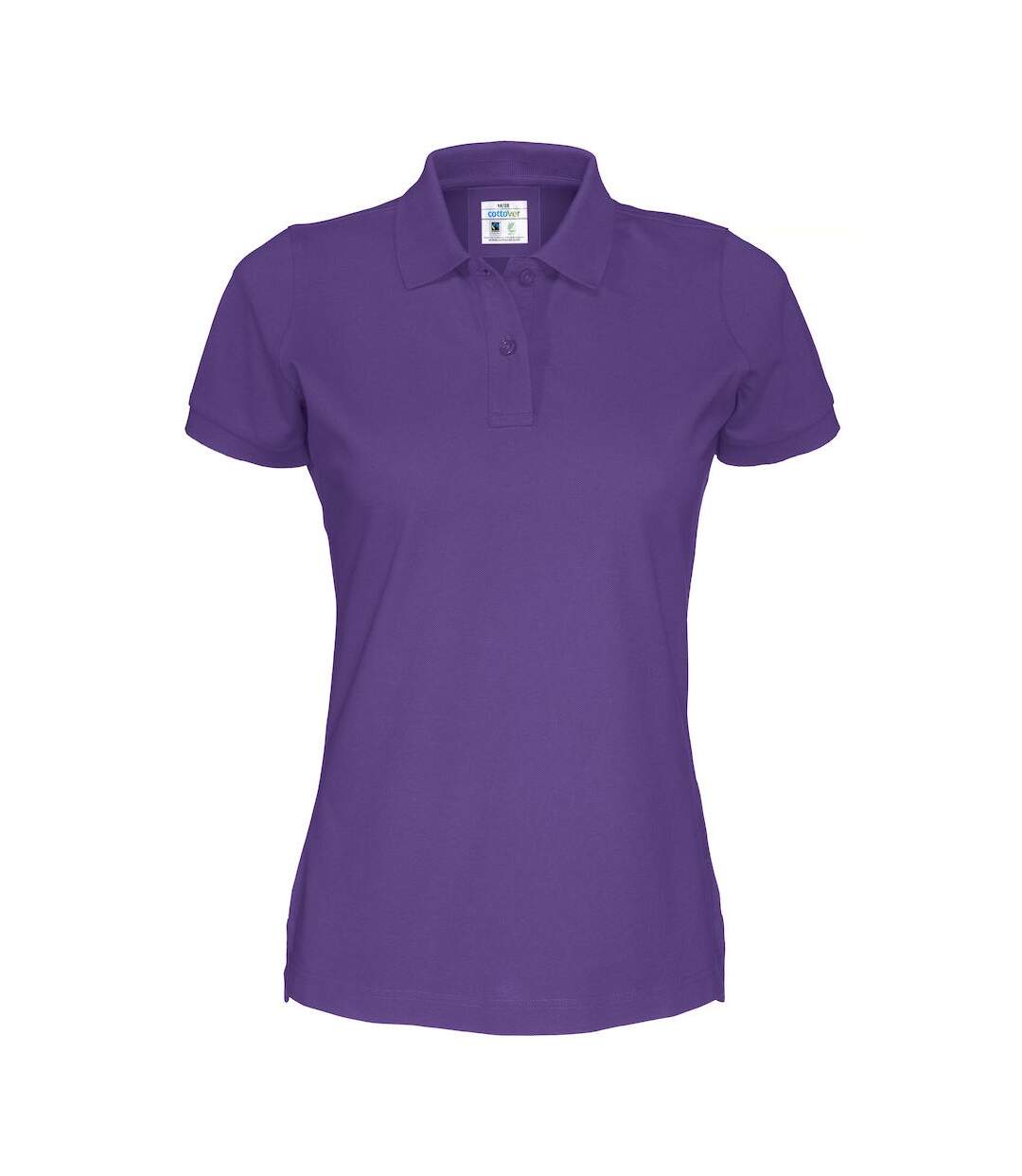 Womens/ladies Pique Lady T-shirt Purple Cottover-1