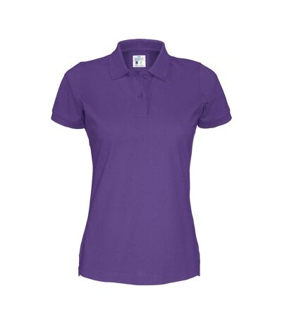 Womens/ladies Pique Lady T-shirt Purple Cottover