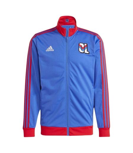 Mens Olympique Lyonnais Regular Sweatshirt Blue Red Adidas