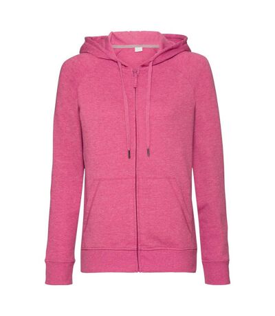 Russell Womens/Ladies HD Zipped Hood Sweatshirt (Pink Marl) - UTRW6075