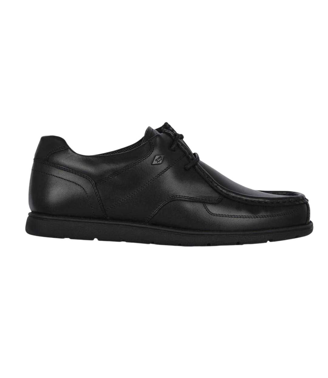 Mens Waltham Leather Lace Up Shoes Black Lee Cooper-1