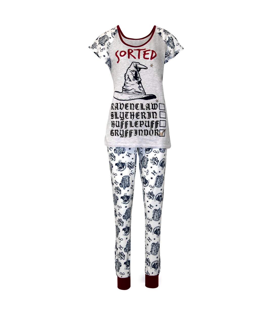 Ensemble de pyjama femme violet / blanc Harry Potter-1