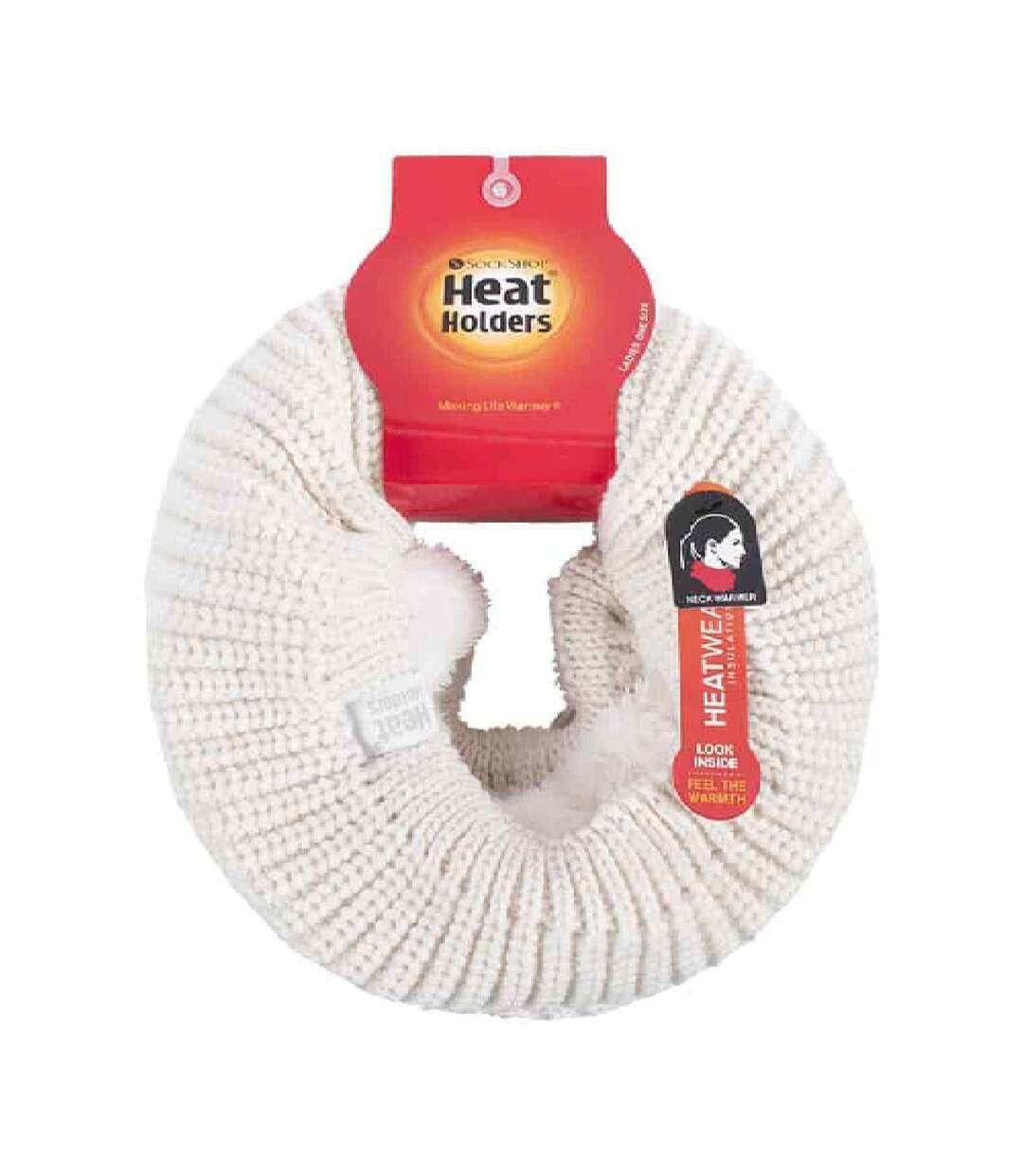 Cache-Cou Femme Épais Tricot avec Doublé Polaire-2