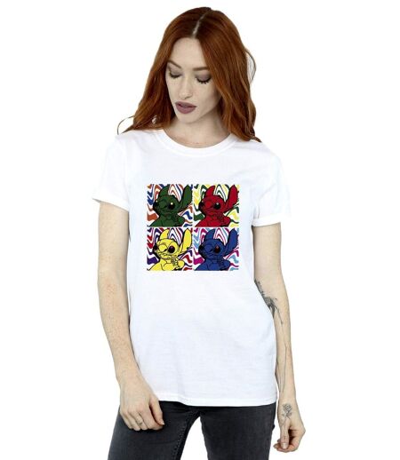 Disney Femmes/Les femmes Lilo & Stitch Pop Art - T-shirt boyfriend en coton (Blanc) - UTBI30326