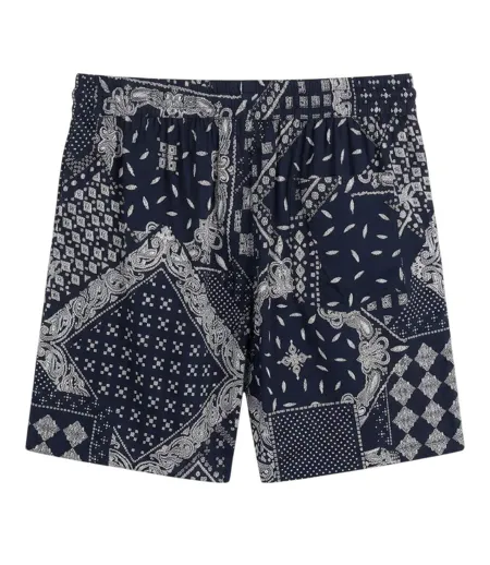 Mens Bandana Print Shorts Navy Another Influence