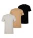 Lot De 3  T-shirts Motif/style Classique Homme Marron Clair Gris Noir Ralph Lauren-2