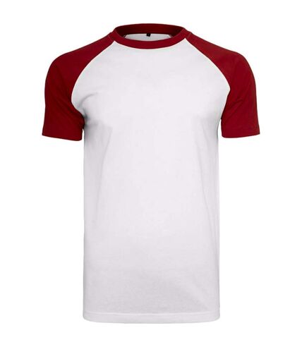 Build Your Brand - T-shirt à manches courtes - Homme (Blanc/Rouge) - UTRW5683