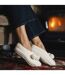 1 Pair Ladies Cable Knit Moccasin Bootie - Warm Soft Cosy Indoor Slippers-4