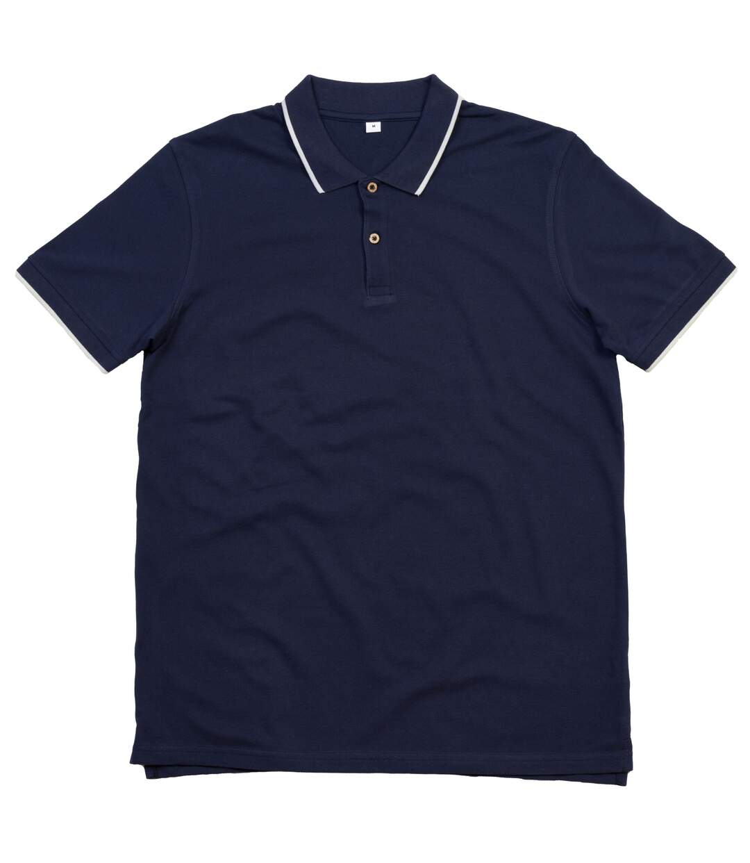 Mens Tipped Polo Shirt Navy White Mantis-1