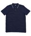 Mens Tipped Polo Shirt Navy White Mantis-1