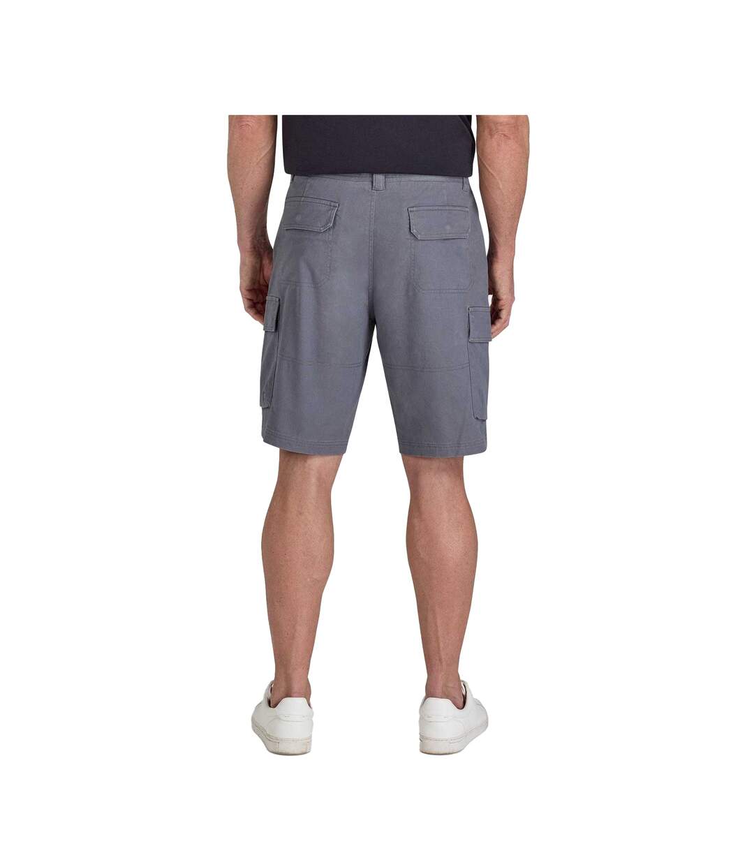 Mens Classic Cargo Shorts Frost Grey Raging Bull-3