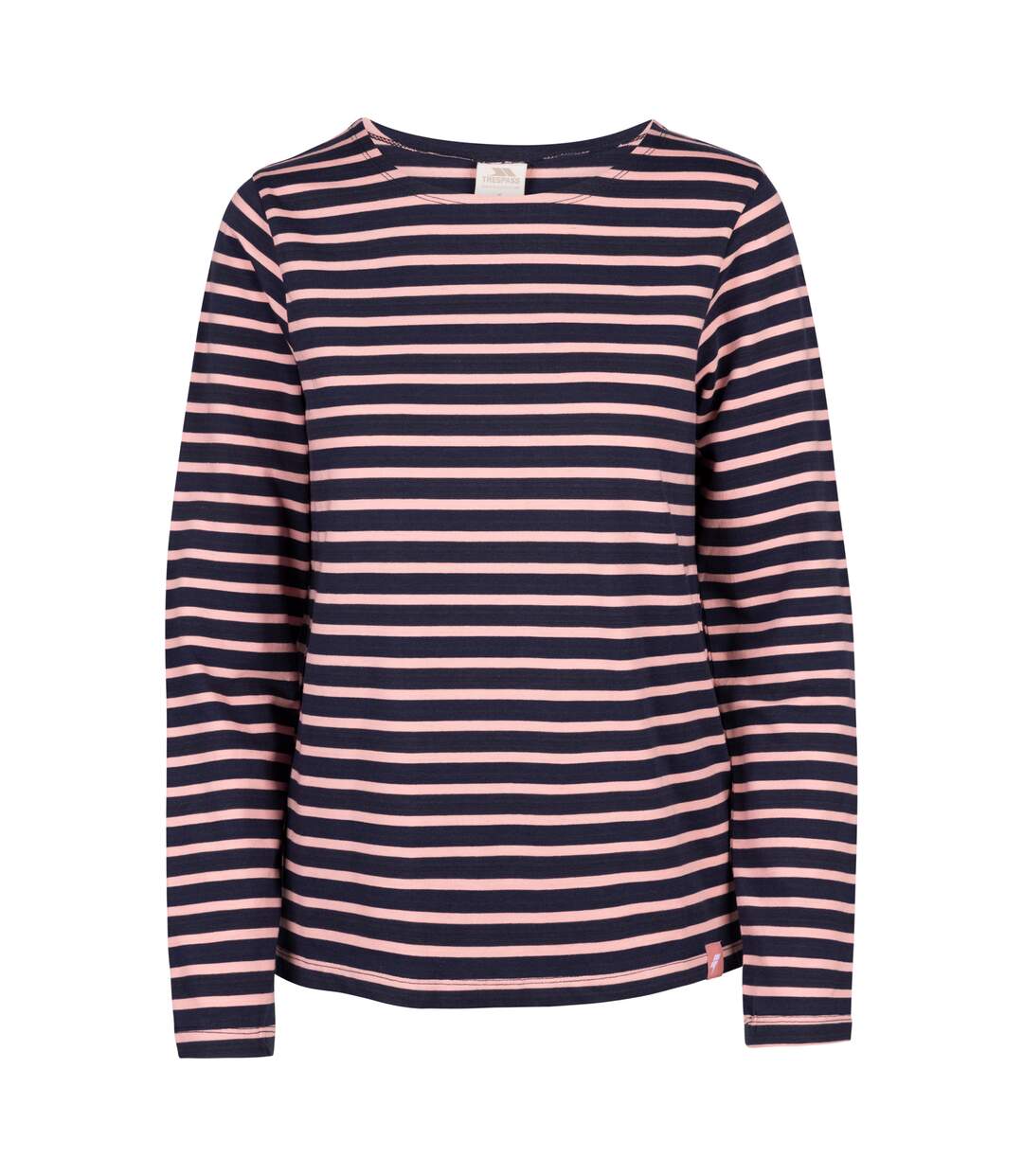 Womens/ladies karen yarn dyed stripe shirt pink shell Trespass-1