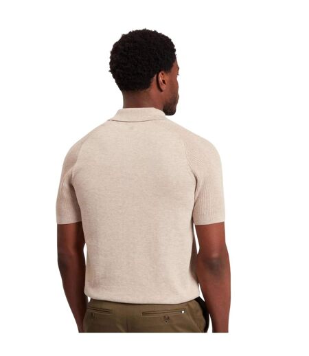 Polo Manches Raglan Motif/style Côtelé Homme Taupe Ted Baker