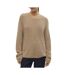 Pull marron clair femme vero moda puff-1