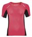 t-shirt running manches courtes - Femme - 01415 - rouge corail fluo-1