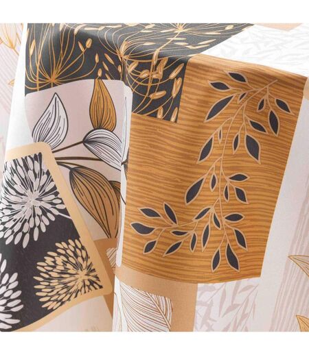 Nappe Ronde Antitache Imprimé Faya 180cm Naturel