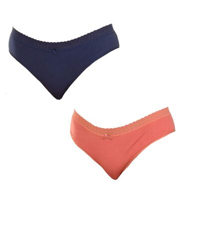 Pack-2 Hipster panties with matching interior lining D09AK women