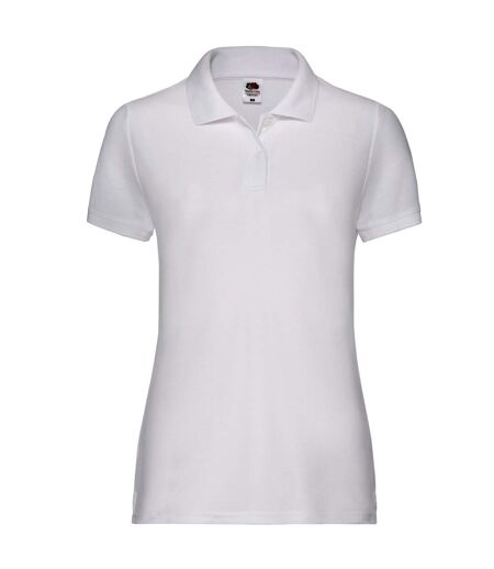 Fruit of the Loom Womens/Ladies Lady Fit 65/35 Polo Shirt (White)