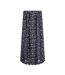 Womens/ladies nina livaeco printed midi skirt rich navy Weird Fish-1
