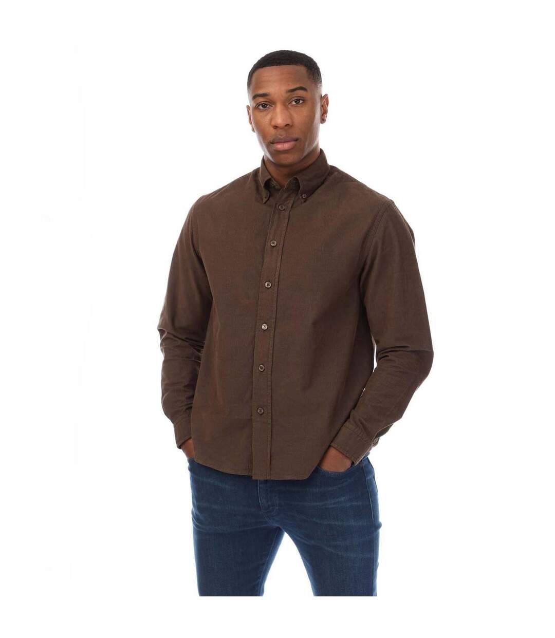 Mens Owen Shirt Brown Boss-2