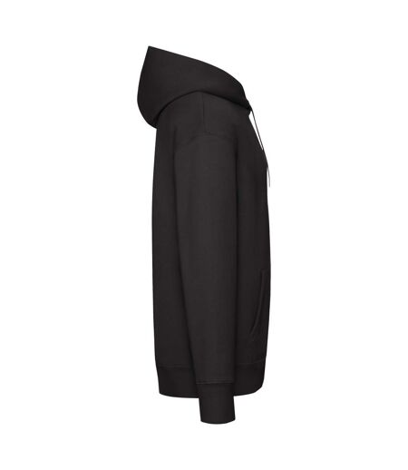 Mens Premium Hoodie Black Fruit Of The Loom