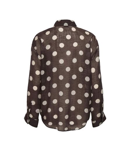 Chemise à pois marron femme jdy fay
