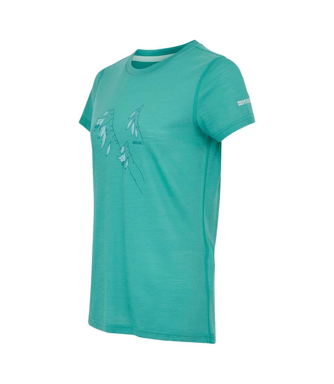 T-shirt Motif/style Floral Escade Femme Turquoise Vif Regatta-4