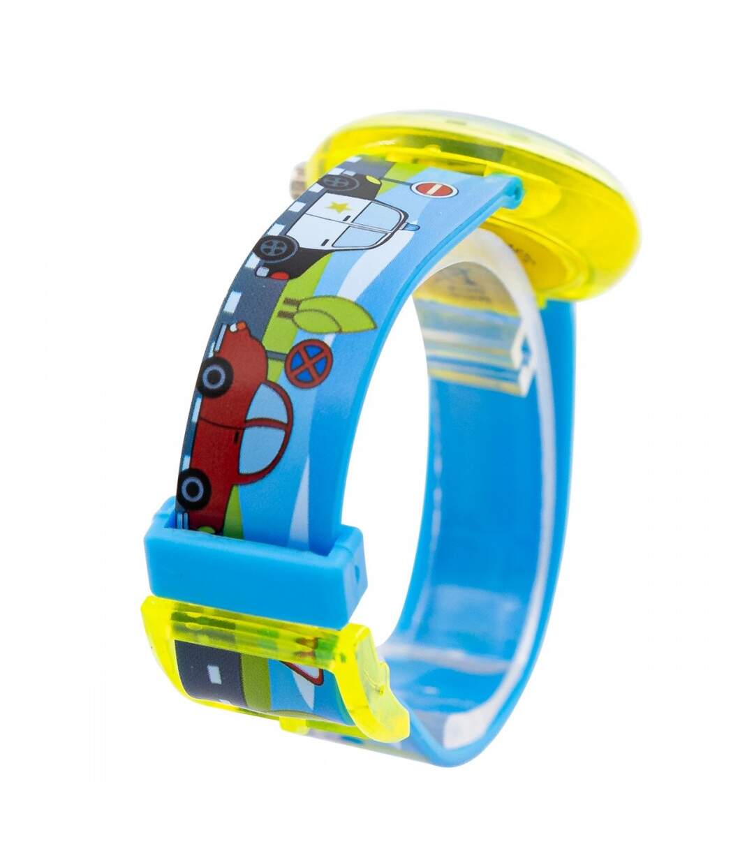 Montre Enfant Silicone Bleu Voiture CHTIME