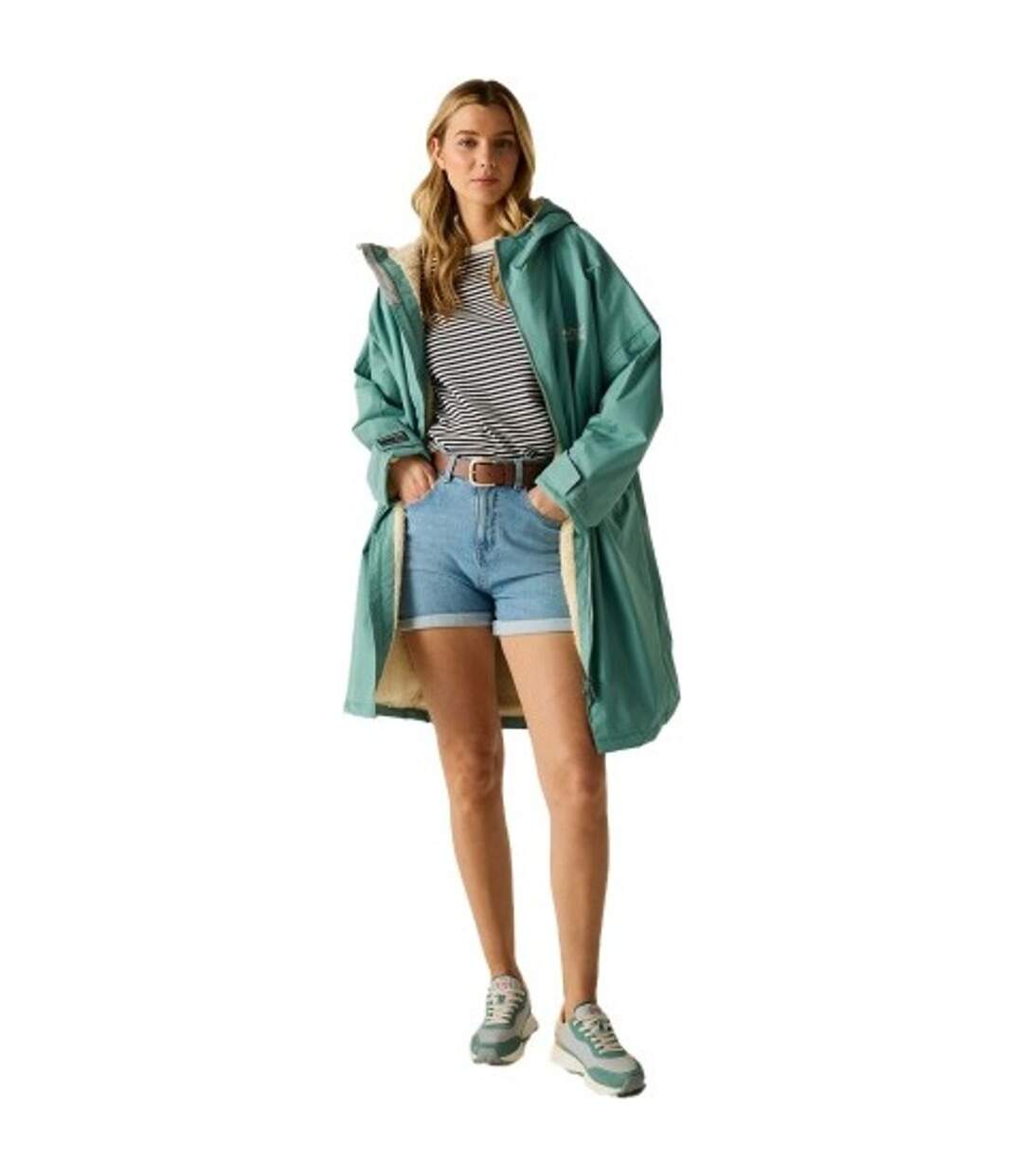 Unisex Adult Waterproof Reversible Changing Robe Ivy Moss Regatta-1