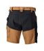 Mens Customised Work Shorts Nut Brown Black Mascot-2