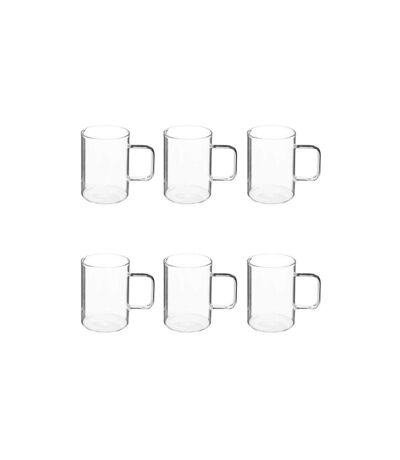 Lot de 6 Mugs en Verre Mia 45cl Transparent