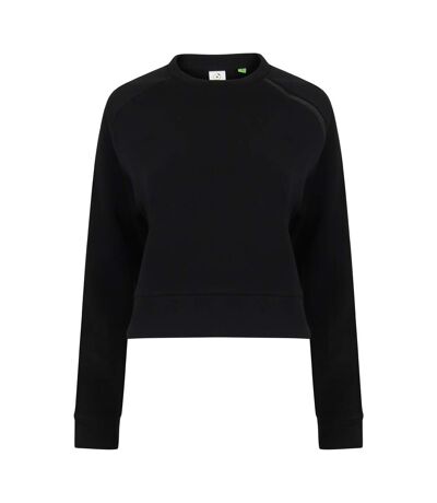 Tombo Womens/Ladies Cropped Sweatshirt (Black)