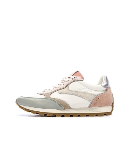 Baskets blanches/roses/bleu femme chaussures piel