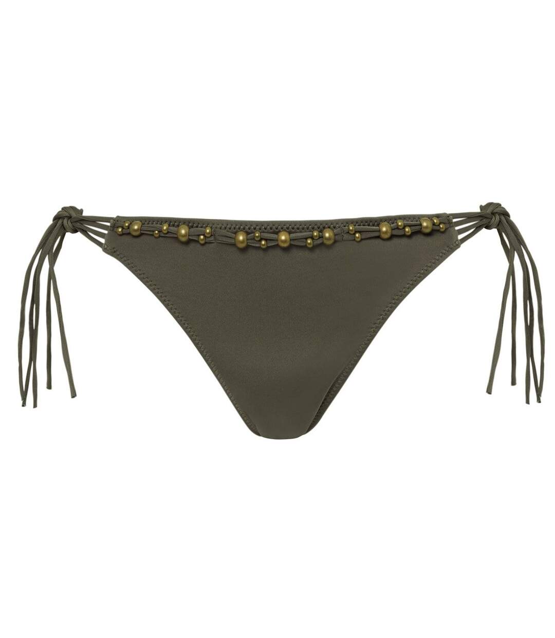 Slip de bain à nouettes kaki Hippies by Brigitte Bardot-1