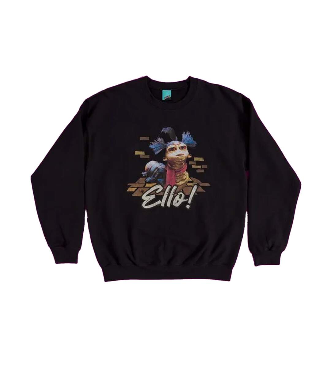 Unisex Adult Brickwork Worm Sweatshirt Black Labyrinth-1