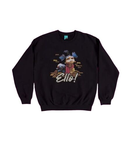 Unisex Adult Brickwork Worm Sweatshirt Black Labyrinth