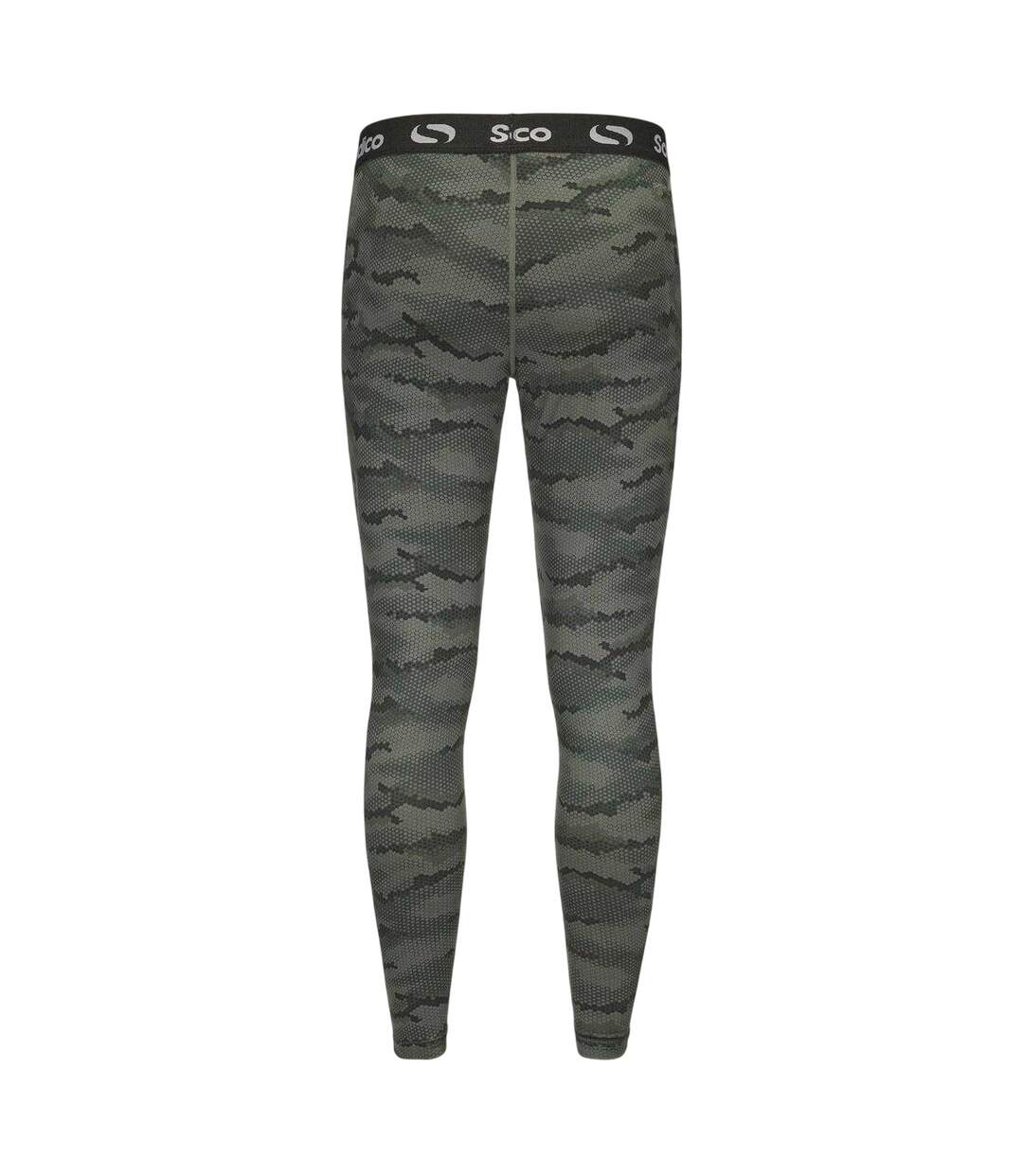 Legging Thermique Motif/style Camouflage Core Homme Vert Sondico-2