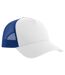 Rapper 5 Panel Cotton Sustainable Trucker Cap White Royal Blue Atlantis-2