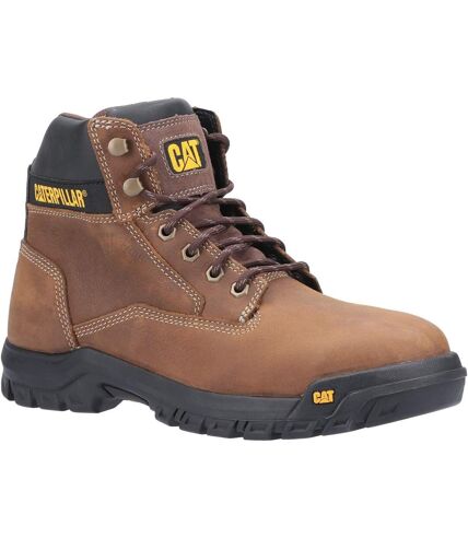 Caterpillar Mens Median S3 Lace Up Leather Safety Boot (Brown) - UTFS6988