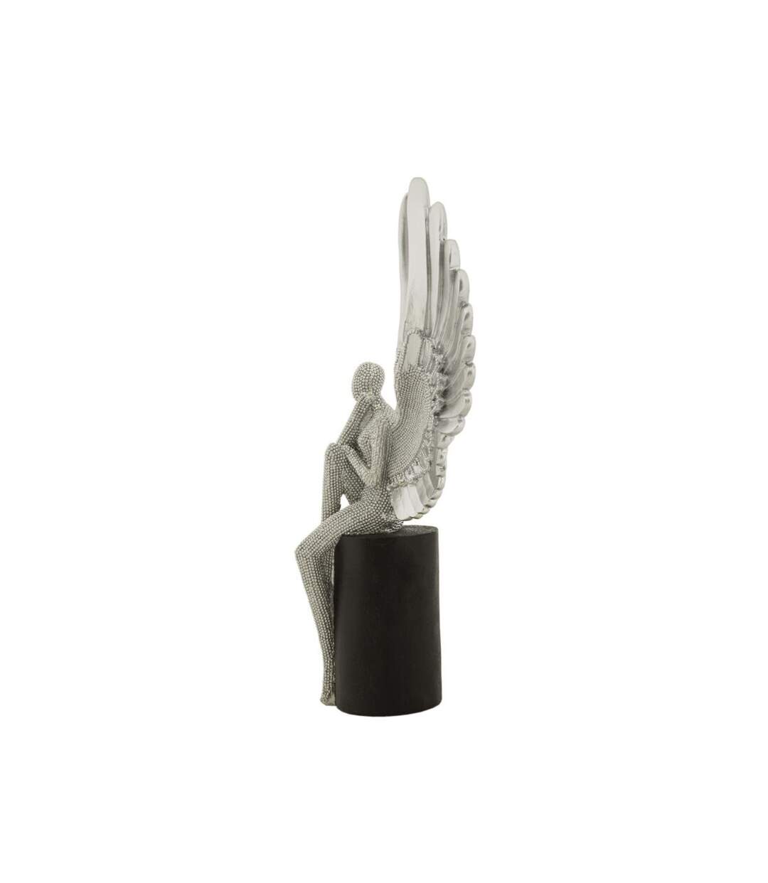 Statuette Déco Ailes Sparky 34cm Argent-2