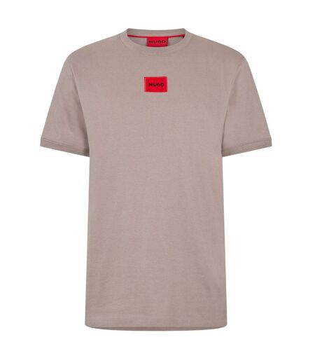 T-shirt Motif/style Logo Sur Poitrine Diragolino Homme Marron Hugo