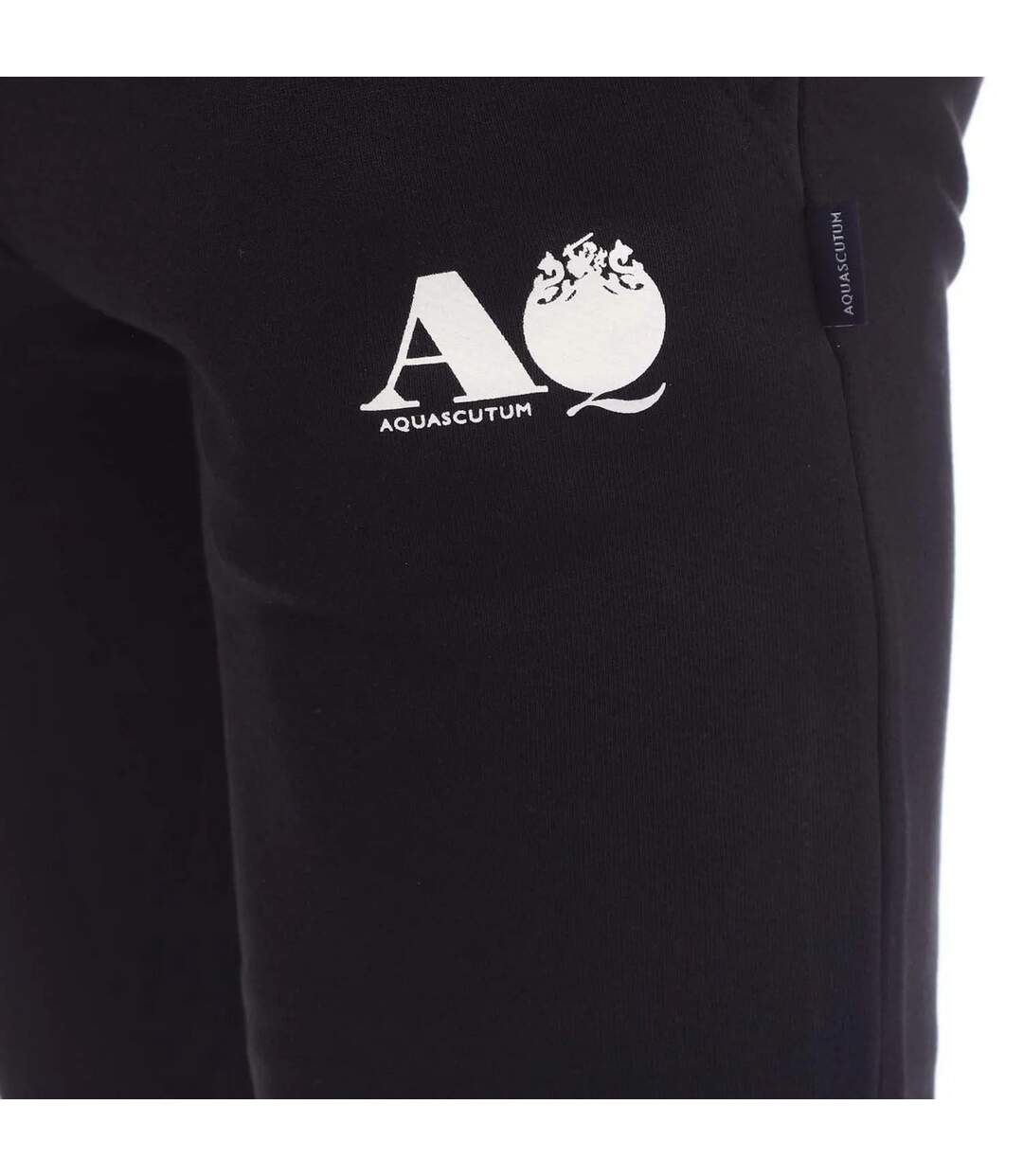 Mens Logo Jogging Bottoms Black Aquascutum-4