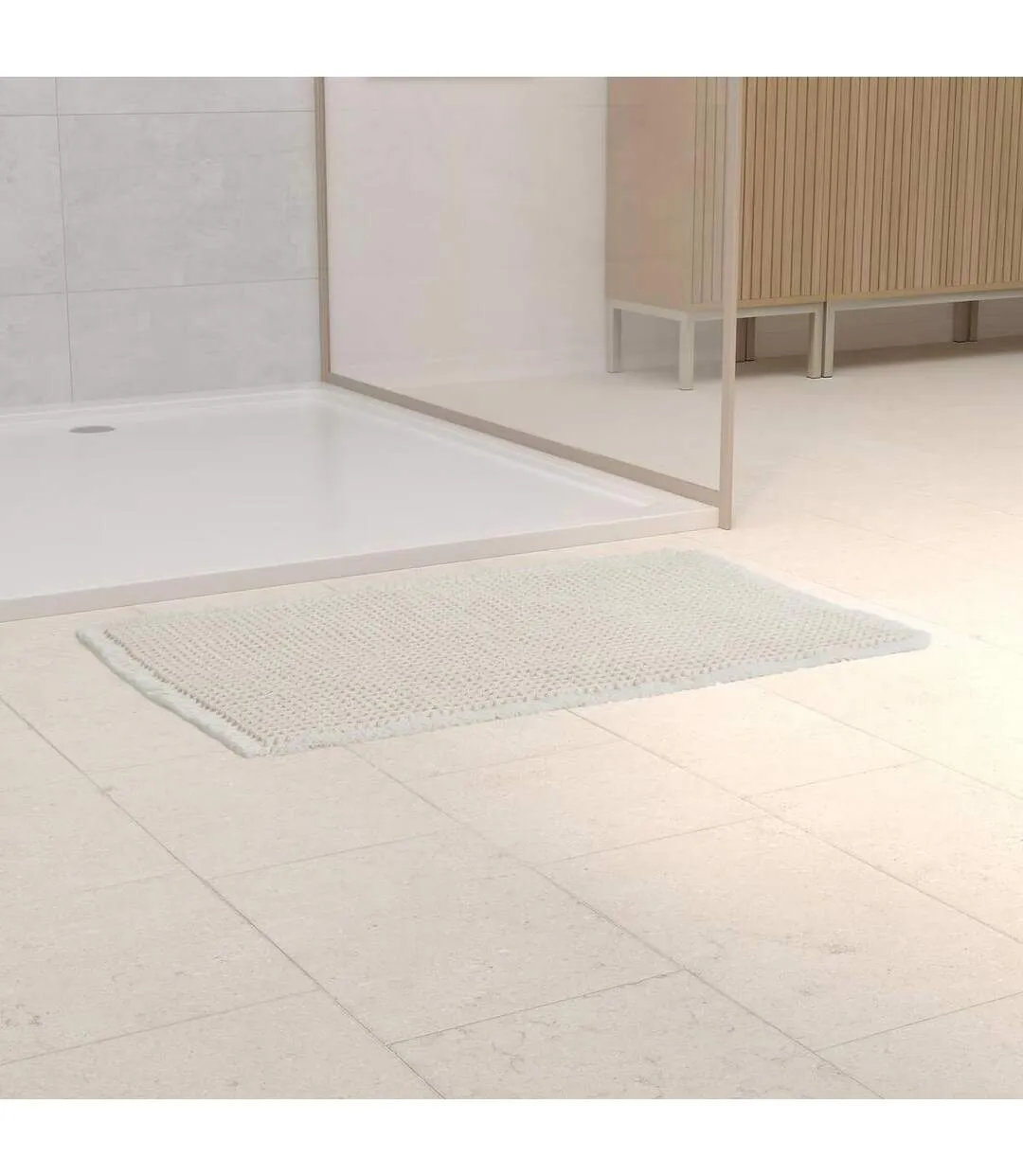Tapis de Bain Waffle 50x80cm Beige-2