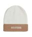 Bonnet blanc/marron femme tommy hilfiger beanie-1