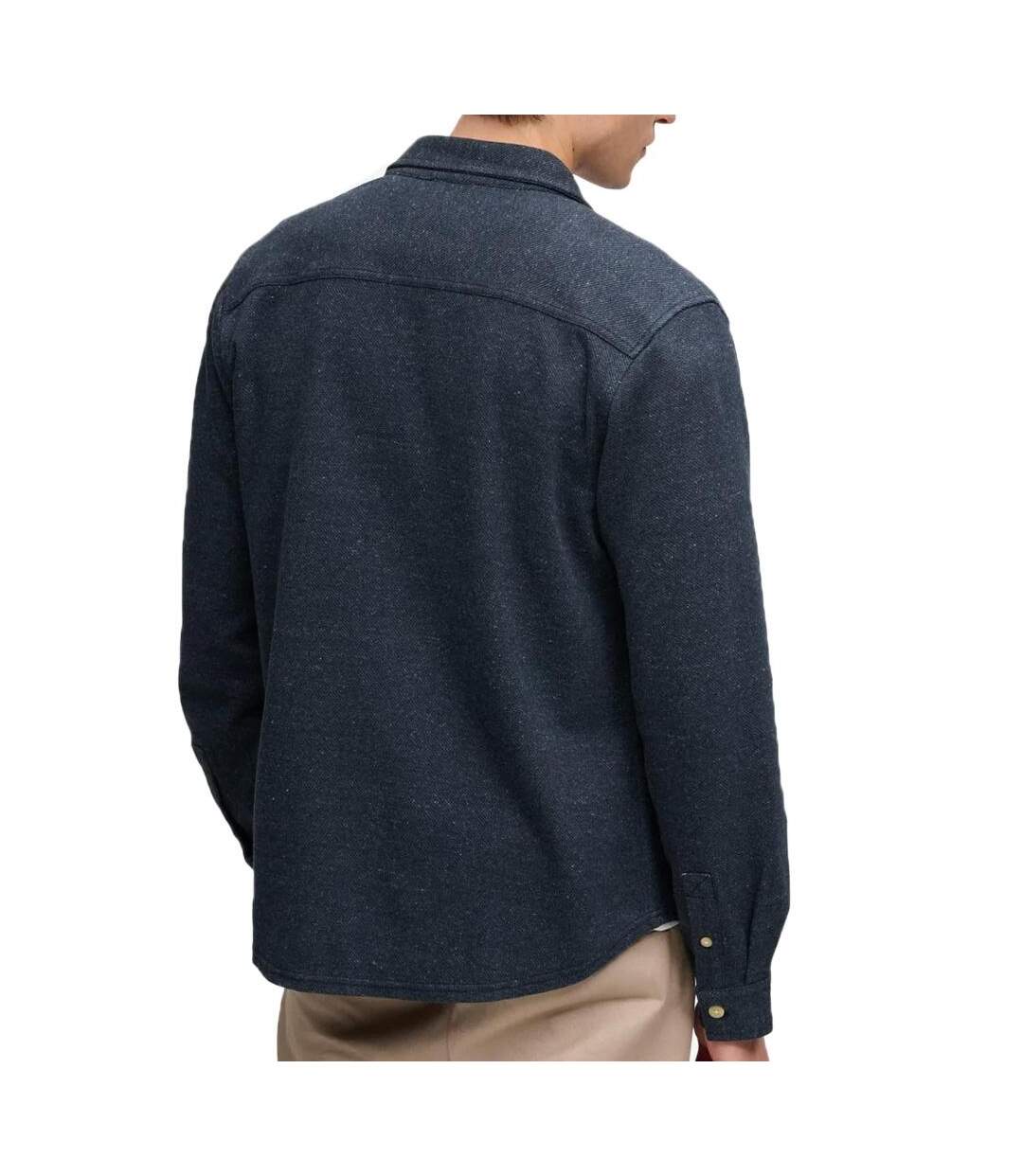Surchemise bleu chiné homme superdry twill-2