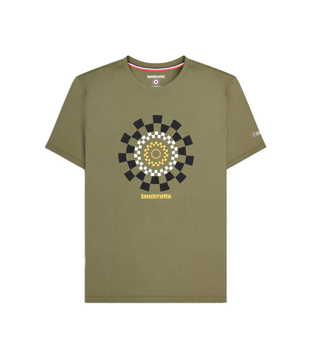 T-shirt Motif/style Jogging Aw25 Homme Vert Kaki Lambretta-2